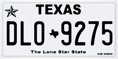 TX license plate DLO9275