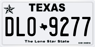 TX license plate DLO9277