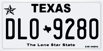 TX license plate DLO9280