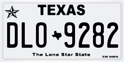 TX license plate DLO9282