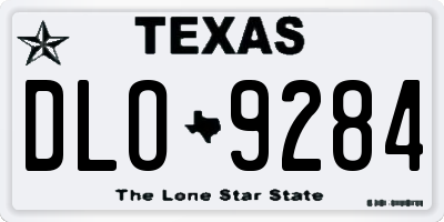 TX license plate DLO9284