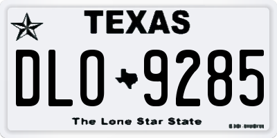 TX license plate DLO9285