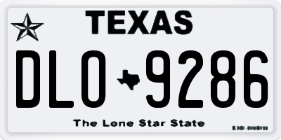 TX license plate DLO9286