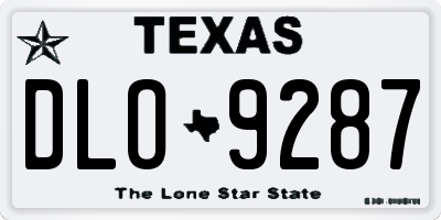 TX license plate DLO9287