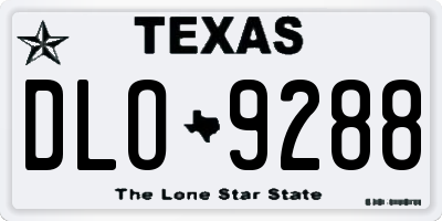 TX license plate DLO9288