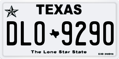 TX license plate DLO9290