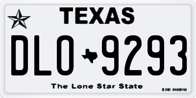TX license plate DLO9293