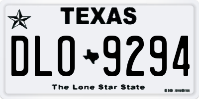 TX license plate DLO9294