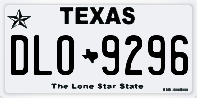 TX license plate DLO9296