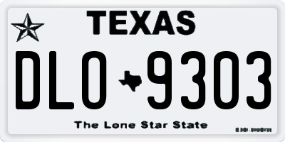 TX license plate DLO9303