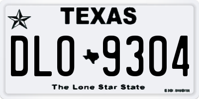 TX license plate DLO9304