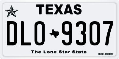 TX license plate DLO9307