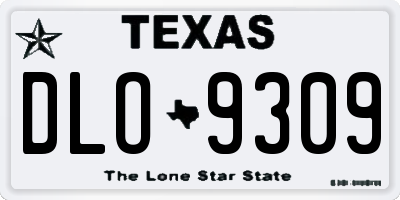 TX license plate DLO9309