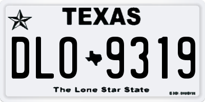TX license plate DLO9319