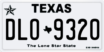 TX license plate DLO9320