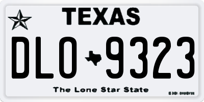 TX license plate DLO9323