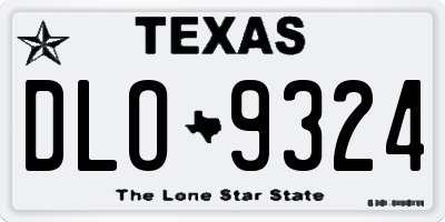TX license plate DLO9324
