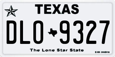 TX license plate DLO9327