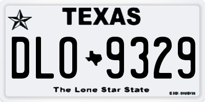TX license plate DLO9329