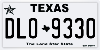 TX license plate DLO9330