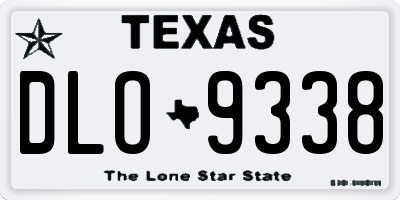 TX license plate DLO9338