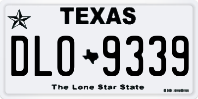 TX license plate DLO9339