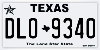 TX license plate DLO9340