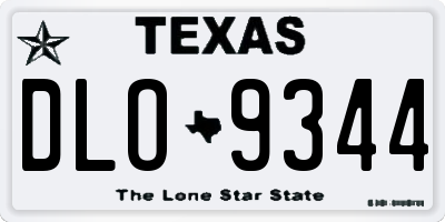 TX license plate DLO9344