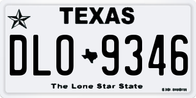 TX license plate DLO9346