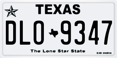 TX license plate DLO9347