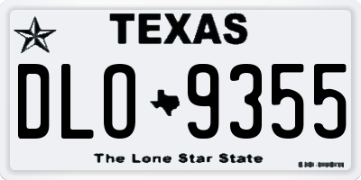 TX license plate DLO9355