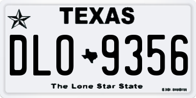 TX license plate DLO9356