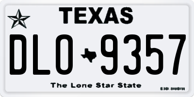 TX license plate DLO9357