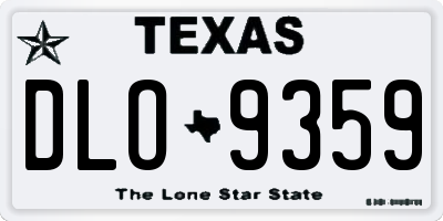 TX license plate DLO9359