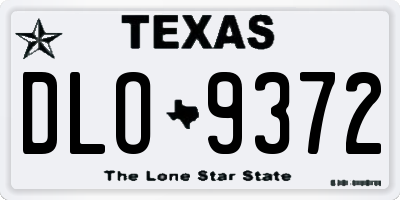 TX license plate DLO9372