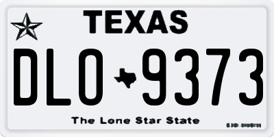 TX license plate DLO9373