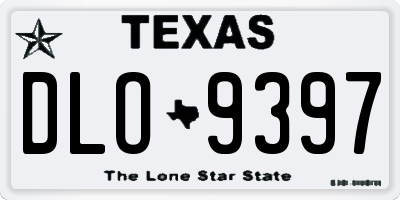 TX license plate DLO9397