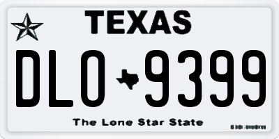 TX license plate DLO9399