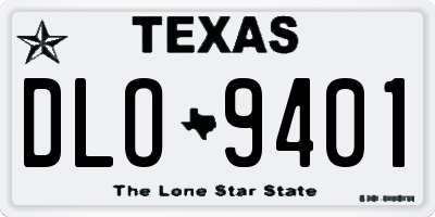 TX license plate DLO9401