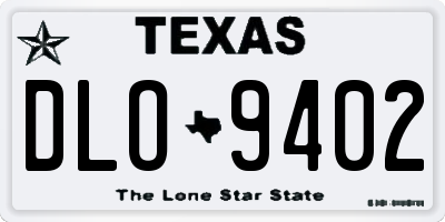 TX license plate DLO9402