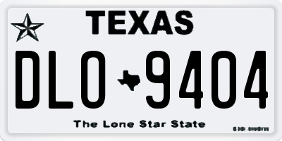 TX license plate DLO9404