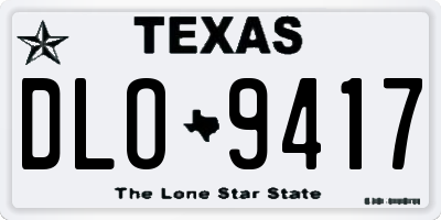 TX license plate DLO9417