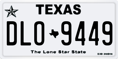 TX license plate DLO9449