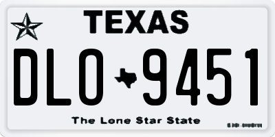 TX license plate DLO9451