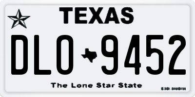 TX license plate DLO9452