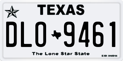 TX license plate DLO9461