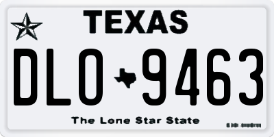 TX license plate DLO9463