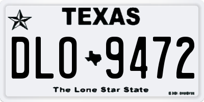 TX license plate DLO9472