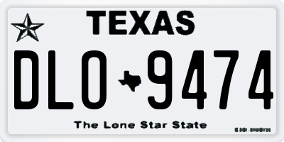TX license plate DLO9474