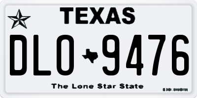 TX license plate DLO9476